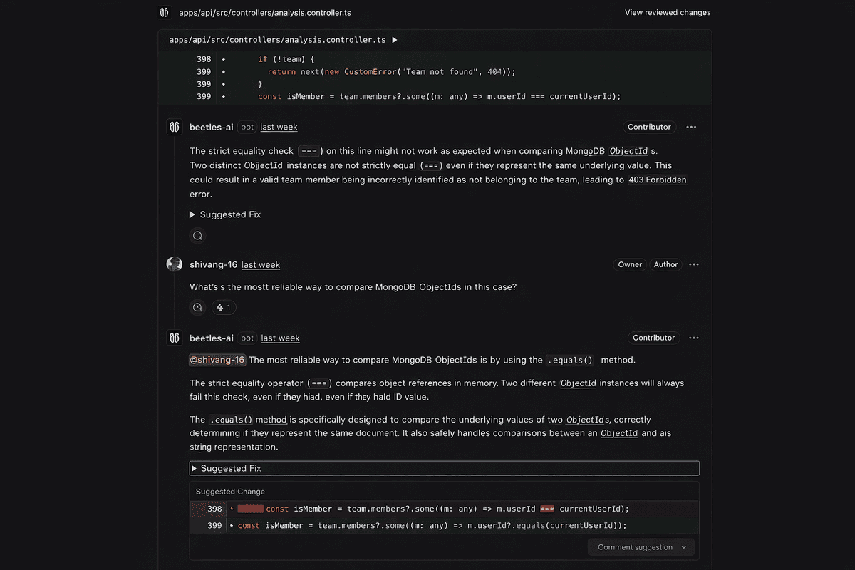 PR Review Bot - Ask questions on PRs
